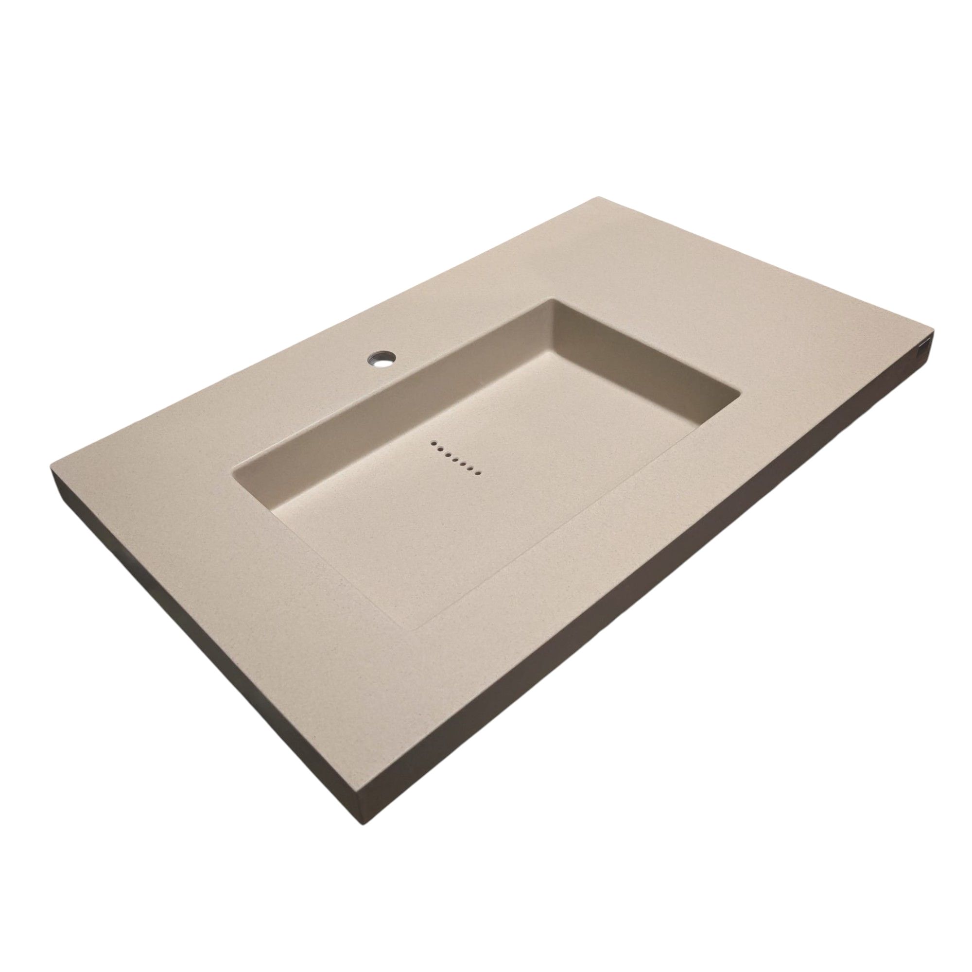 Lavoar Baie Square 50-7 L89 cm Granulon Caramel - imagine 3